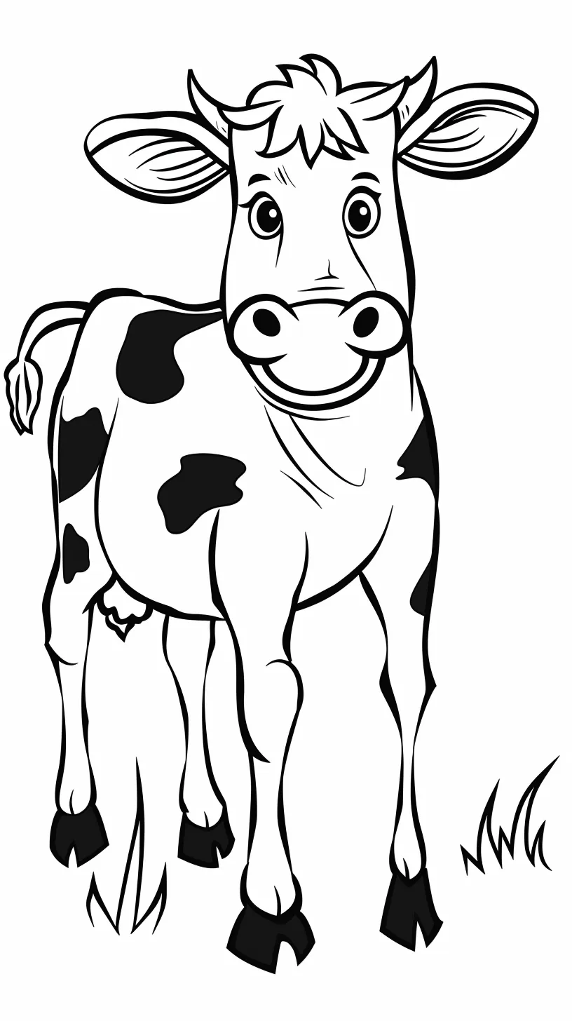 imprimer coloriage Vache pour enfant