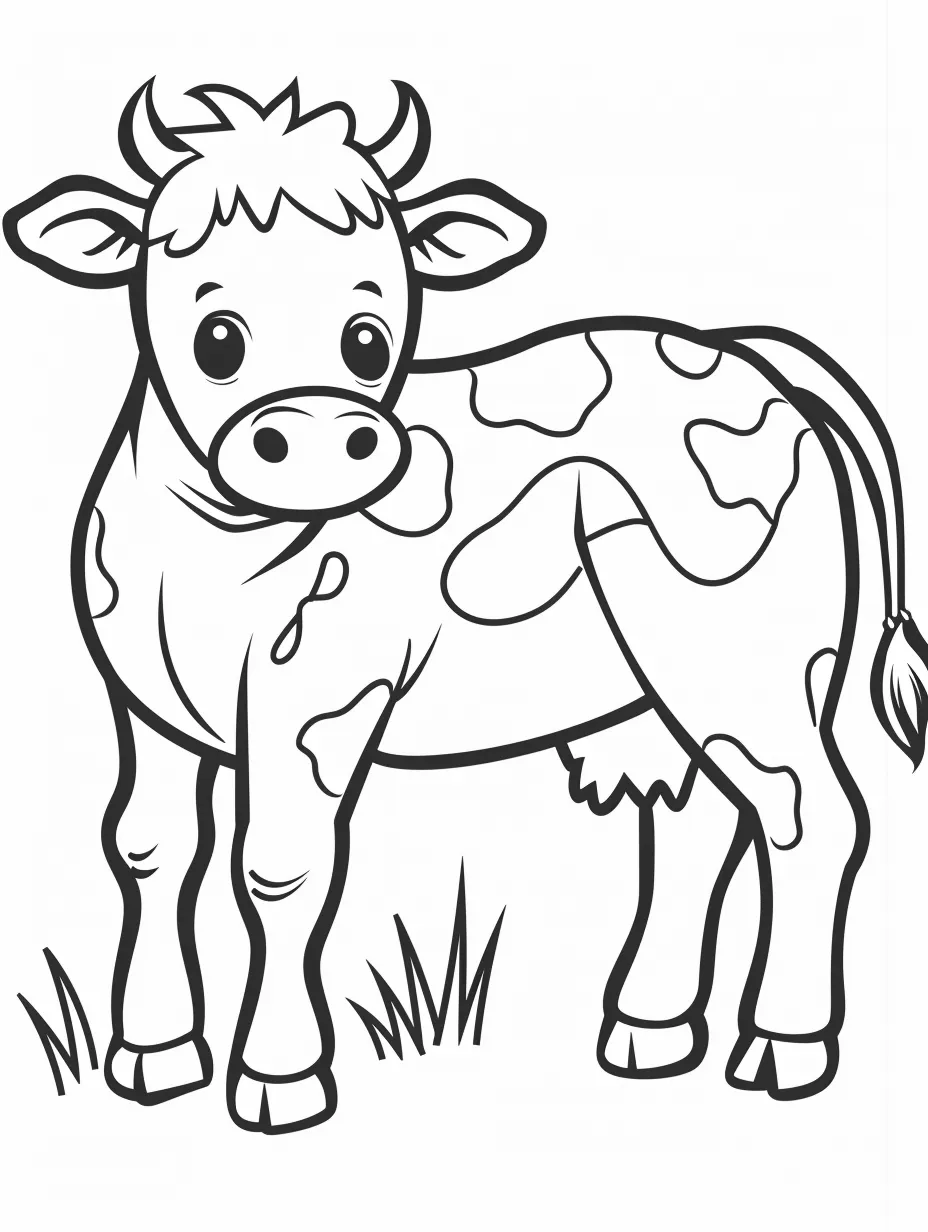 coloriage Vache pour enfant de à imprimer