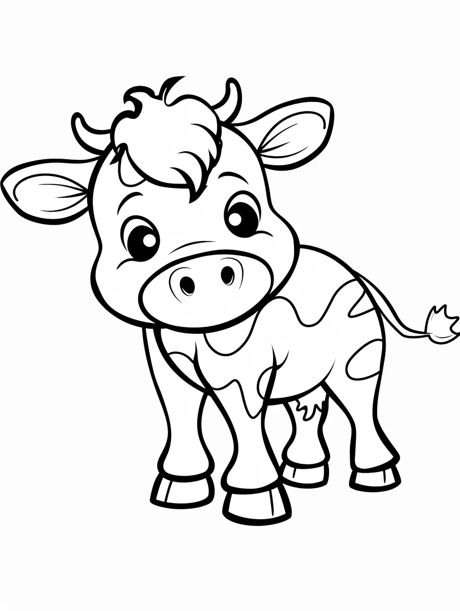 coloriage Vache pour enfant de 8 ans