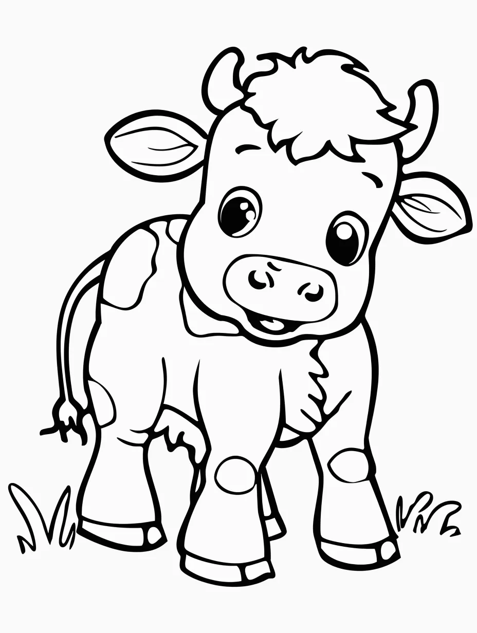 coloriage Vache et apprentissage