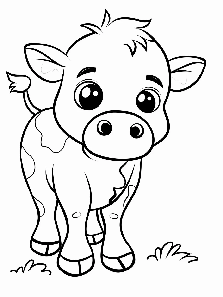 coloriage Vache et apprentissage 1