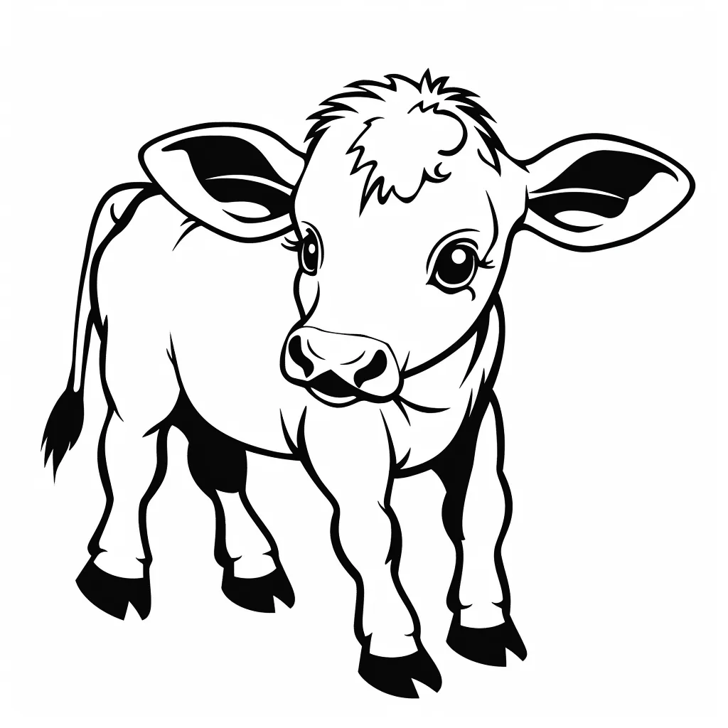 coloriage Vache pour enfants a imprimer