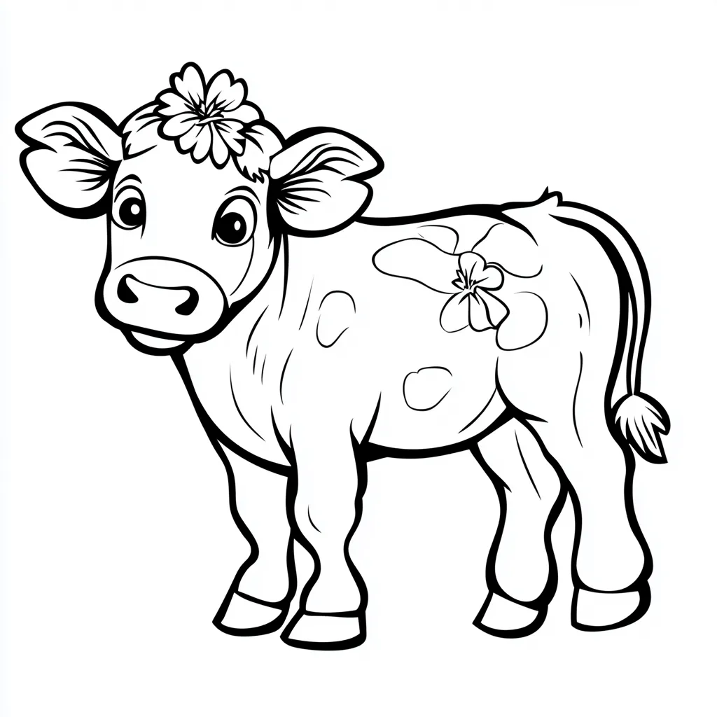 coloriage Vache pour enfant de 5 ans 2