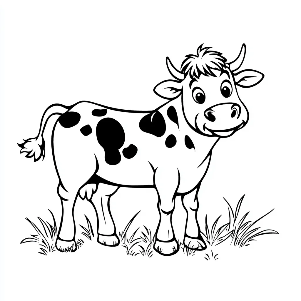 coloriage Vache a colorier en ligne gratuitement