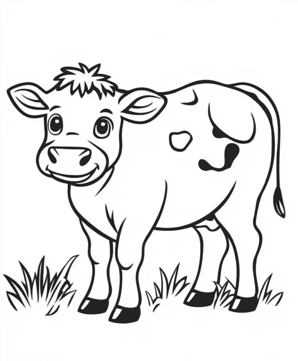 coloriage Vache a colorier en ligne 1