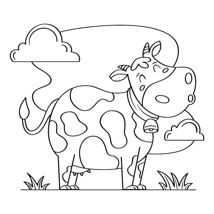 coloriage Vache à imprimer pdf gratuit