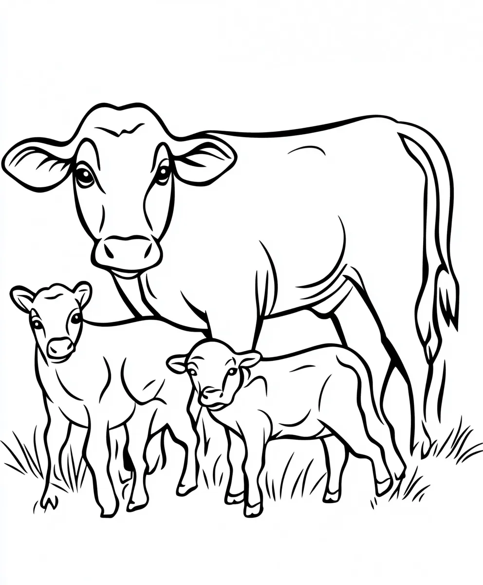 coloriage Vache gratuit a imprimer