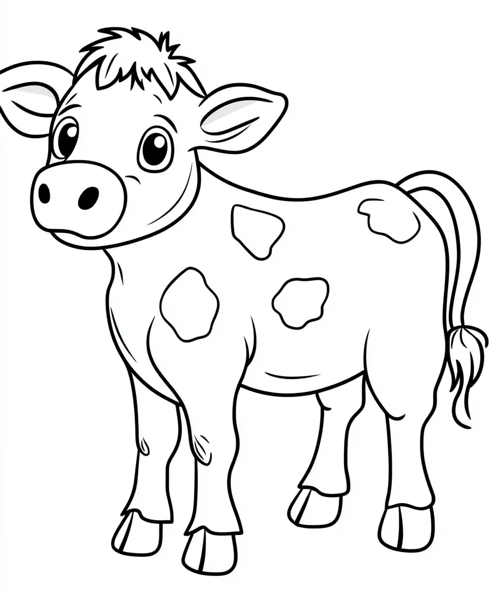 coloriage Vache à imprimer pour enfant de 3 ans 1