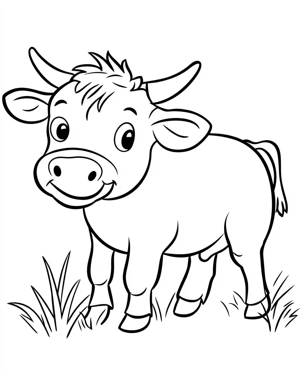 coloriage Vache et decoupage a imprimer gratuit