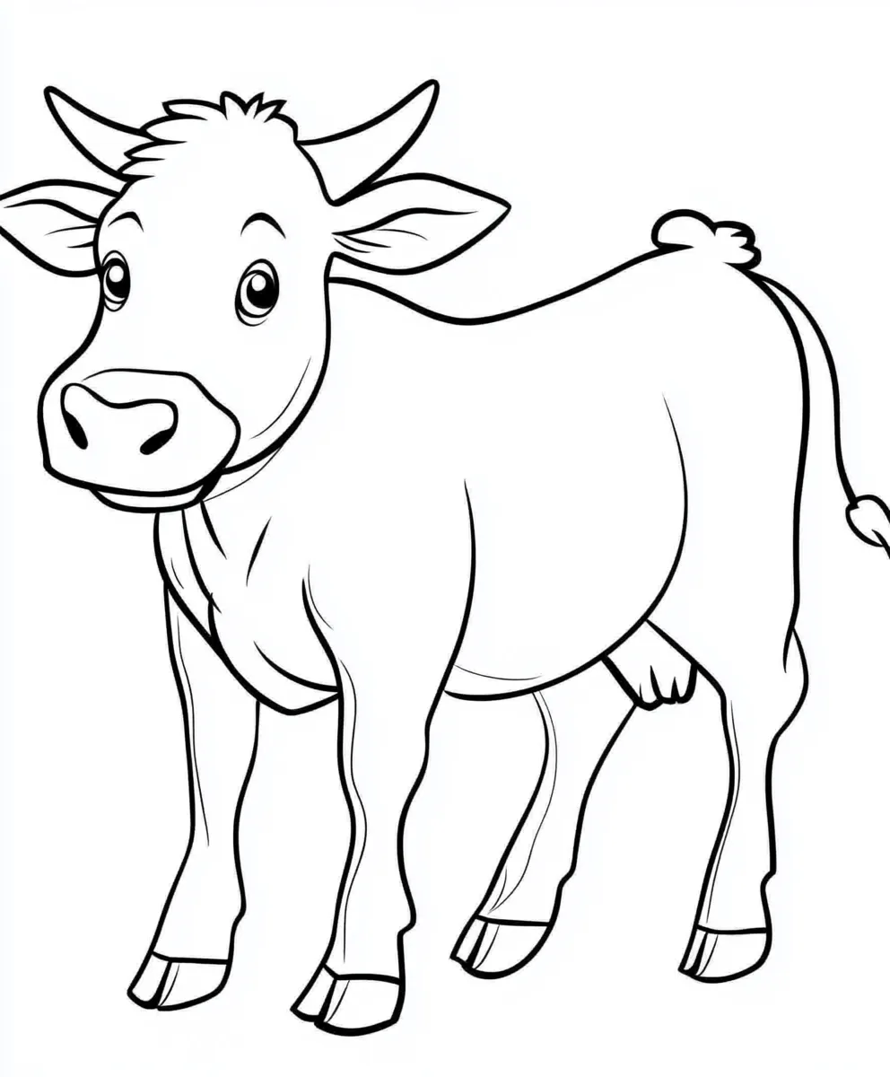 coloriage Vache et decoupage