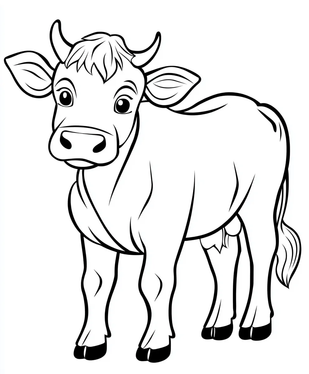 coloriage Vache pour enfant de 7 ans