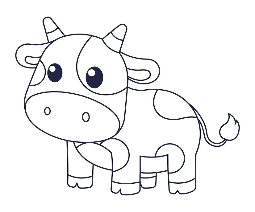 coloriage Vache pour enfants