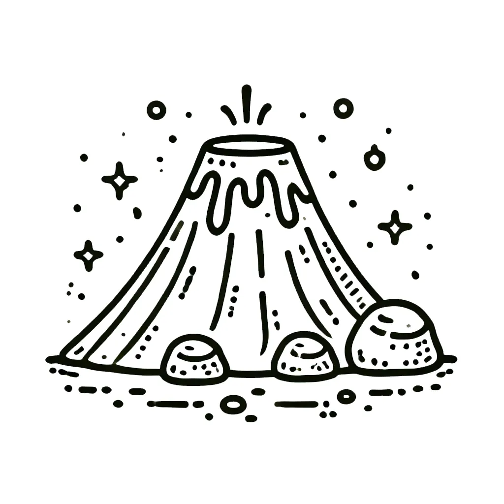 coloriage Volcan à imprimer pdf gratuit