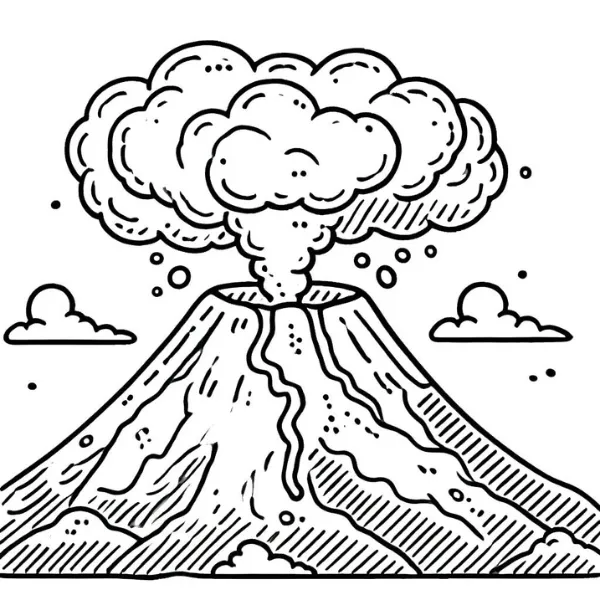 29+ Volcán para colorear gratuita: una explosión de colores
