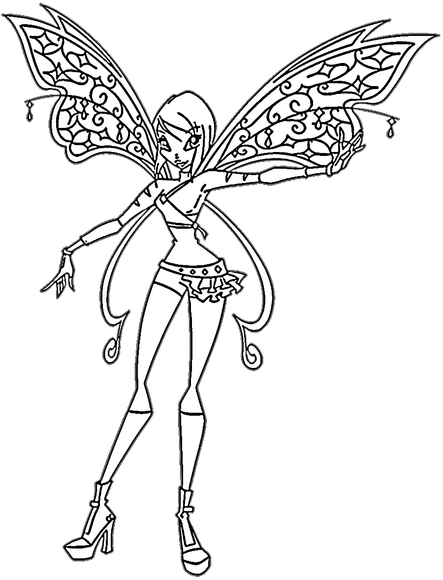 coloriage Winx à imprimer pour enfant de 6 ans