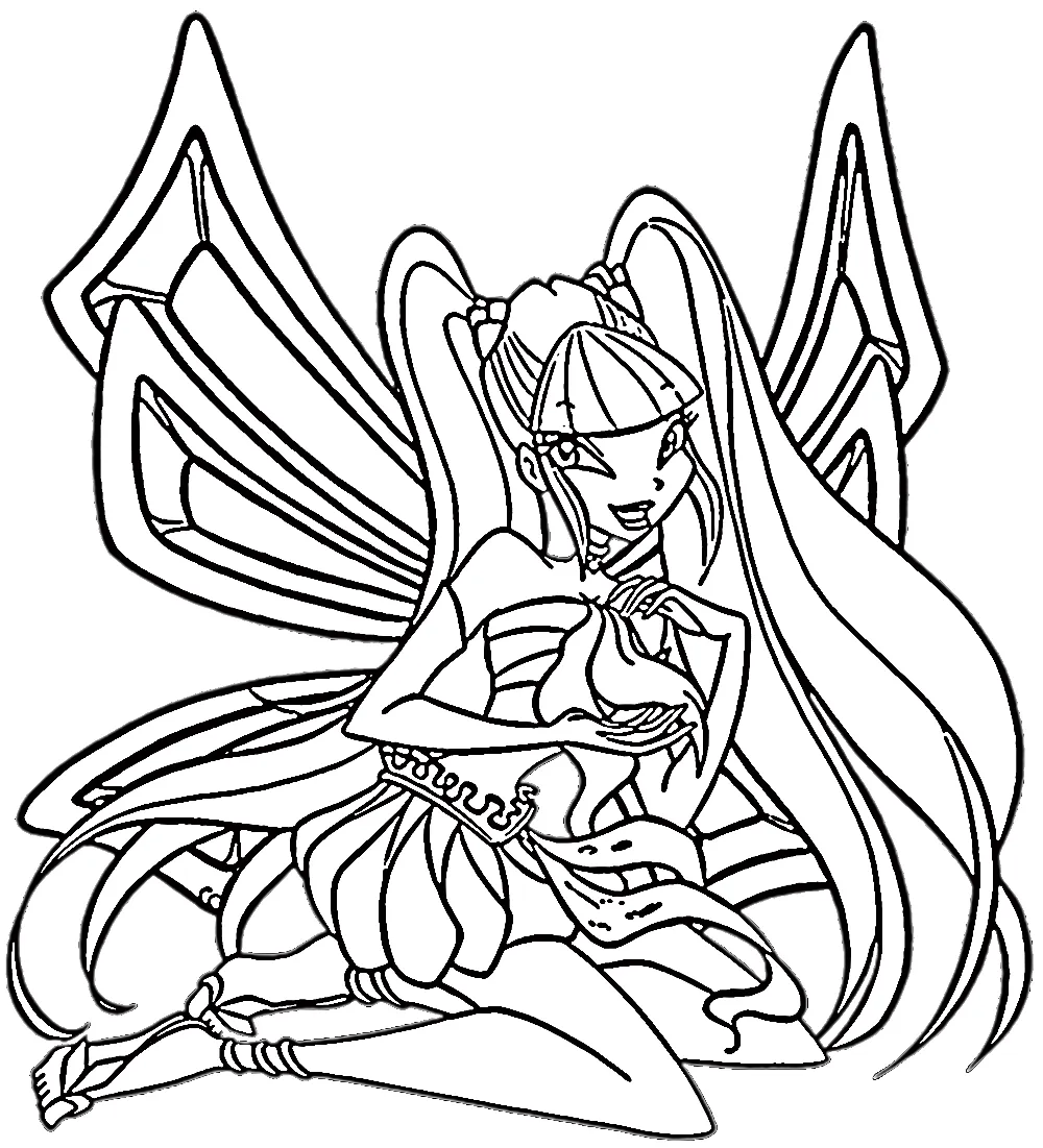 coloriage Winx pour enfant de 2 ans