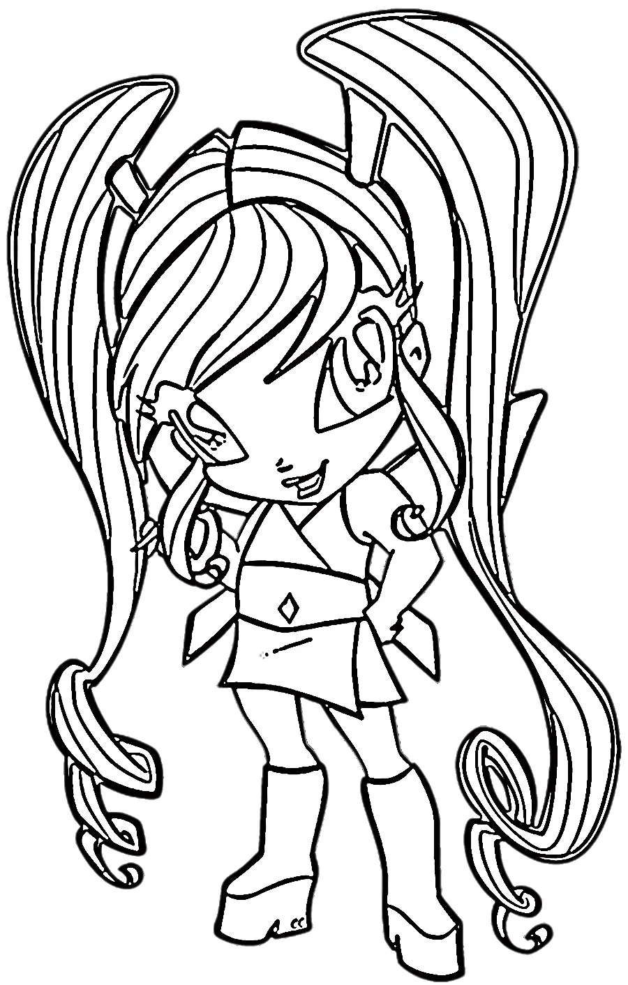 coloriage Winx et decoupage