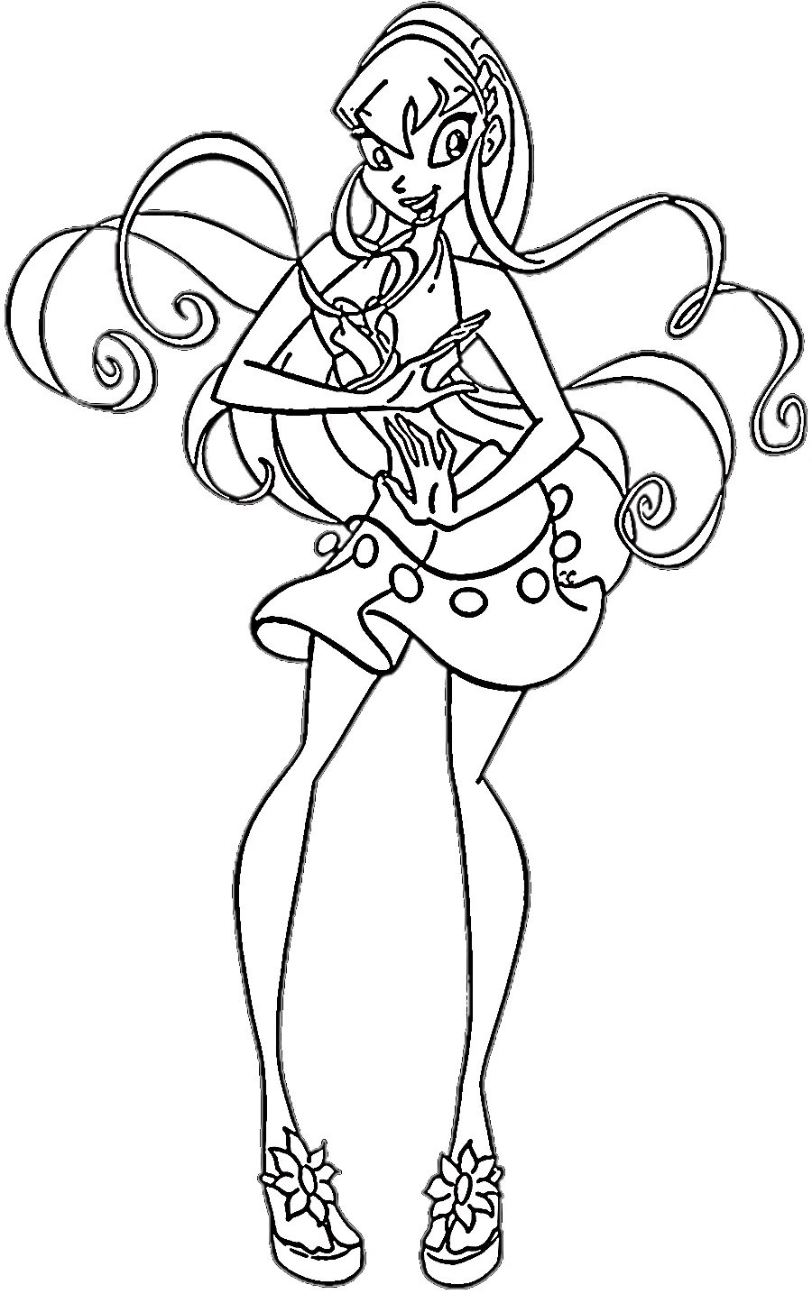 coloriage Winx et decoupage 1