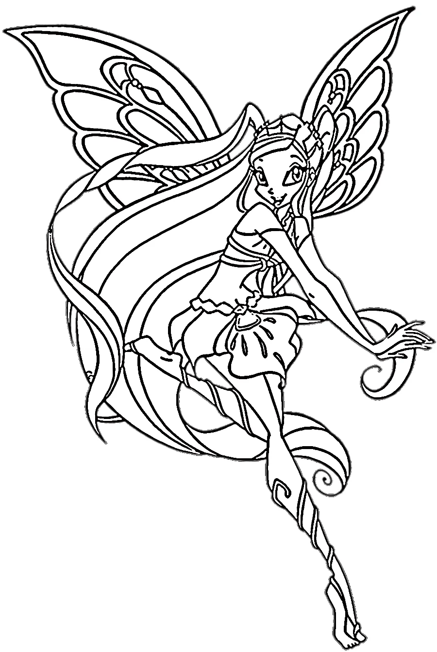 coloriage Winx pour enfant gratuit 1