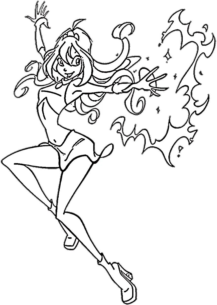 coloriage Winx à imprimer pour enfant de 7 ans