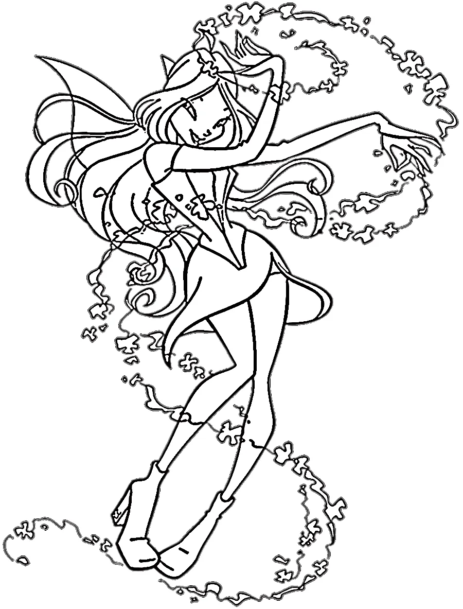 coloriage Winx à imprimer pour enfant de 3 ans