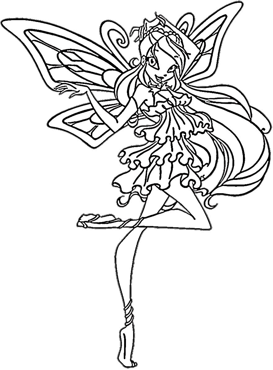 coloriage Winx d'enfant a imprimer