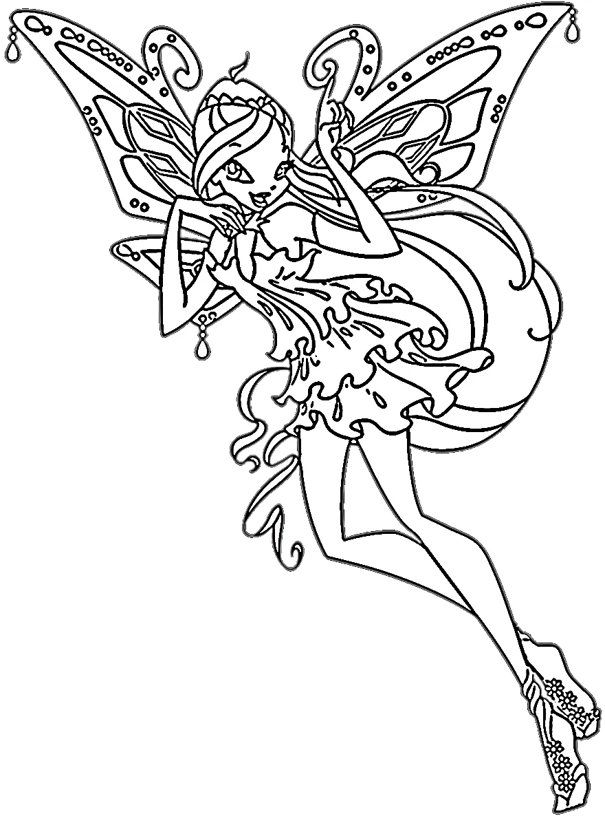 coloriage Winx pour enfant de 3 ans