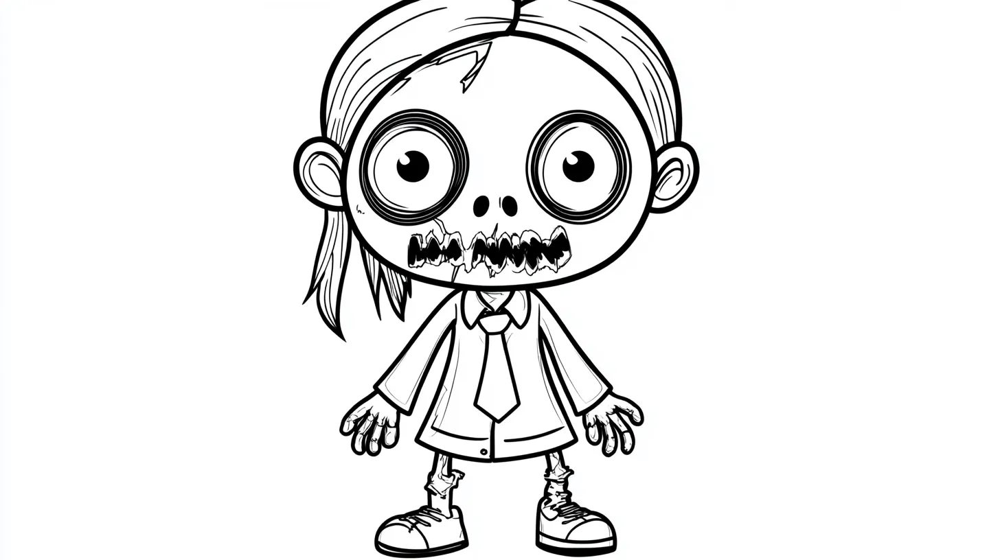 coloriage Zombie educatif pour enfant 1