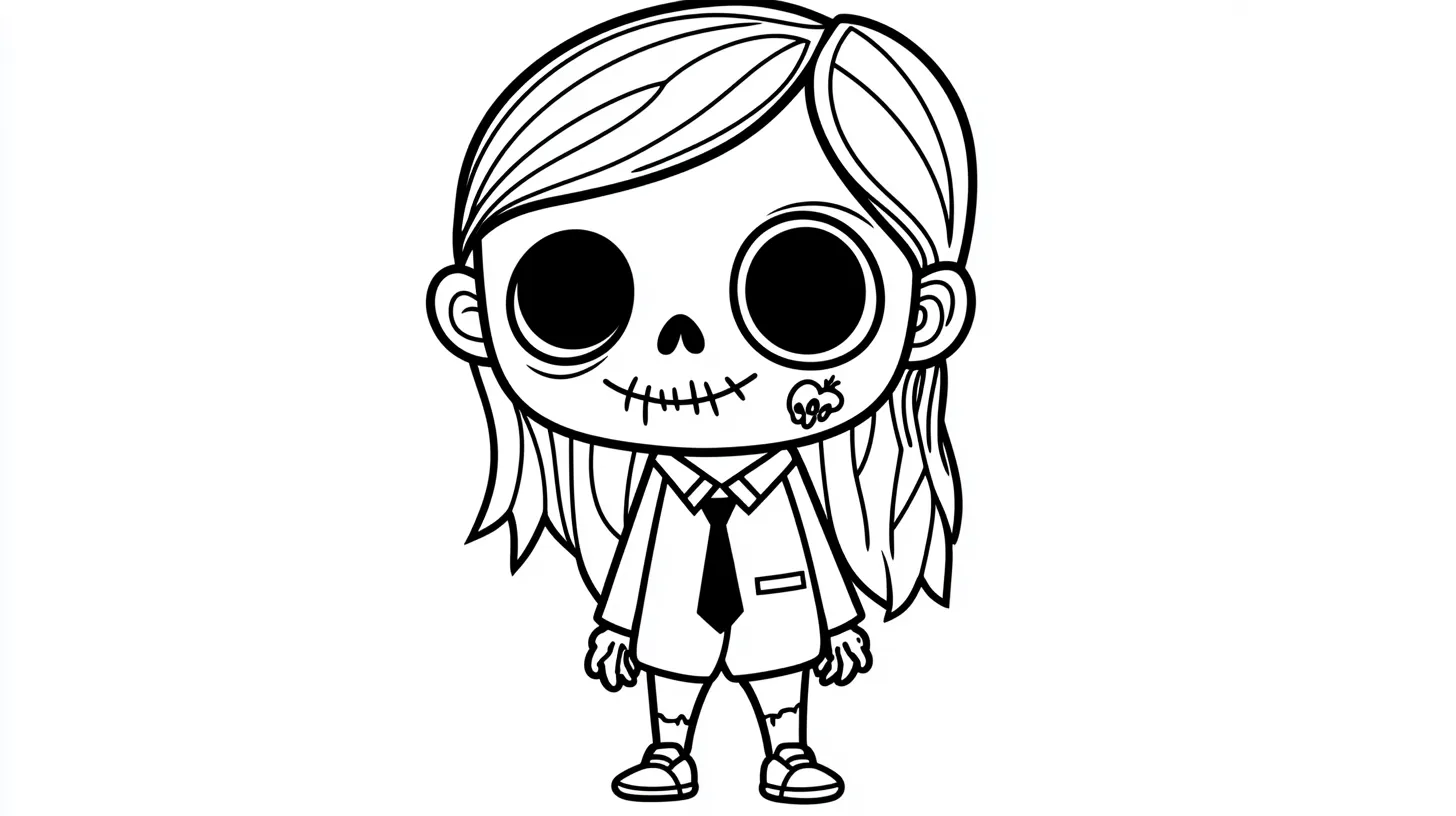 imprimer coloriage Zombie gratuit