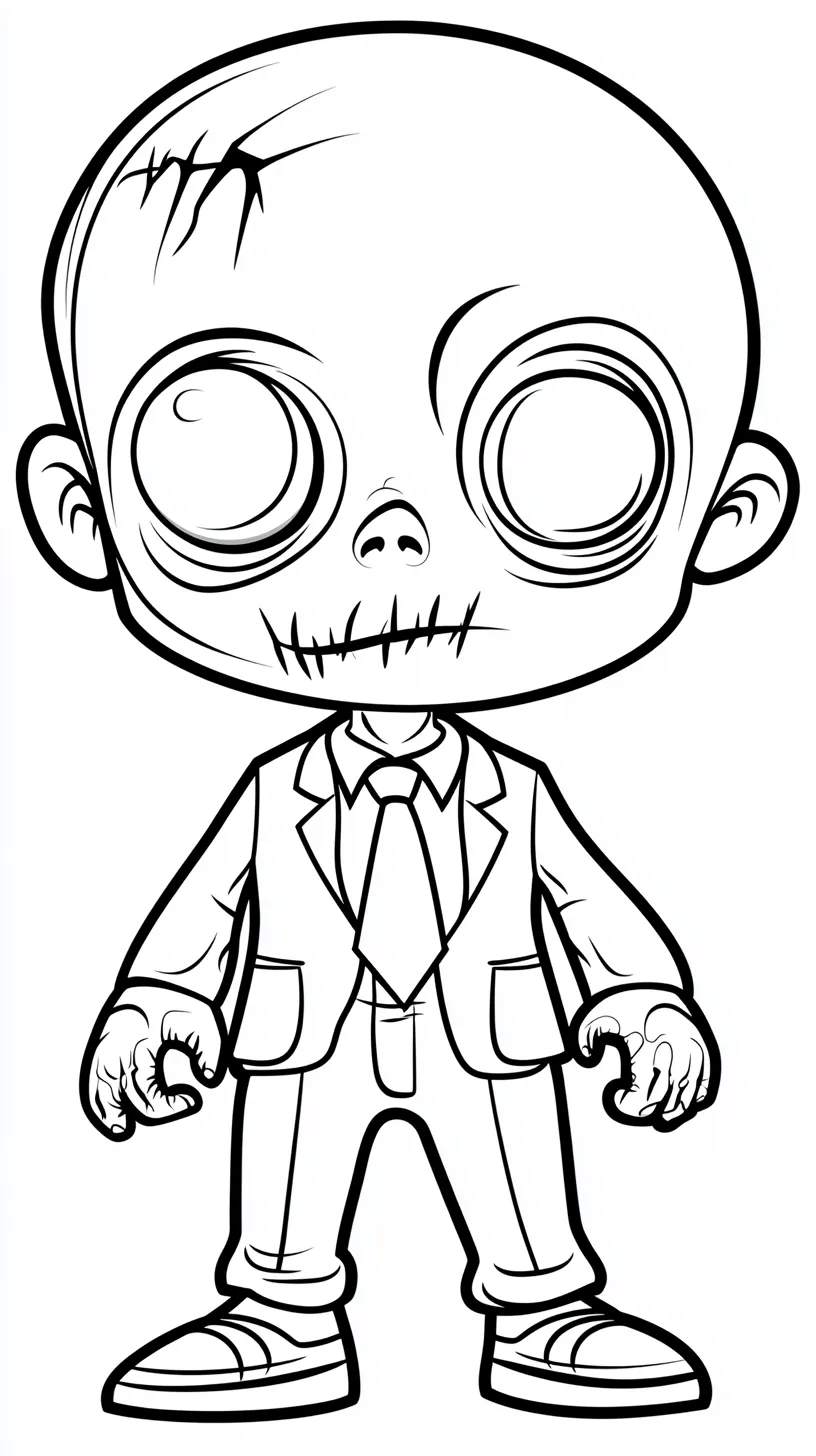 coloriage Zombie à imprimer gratuit