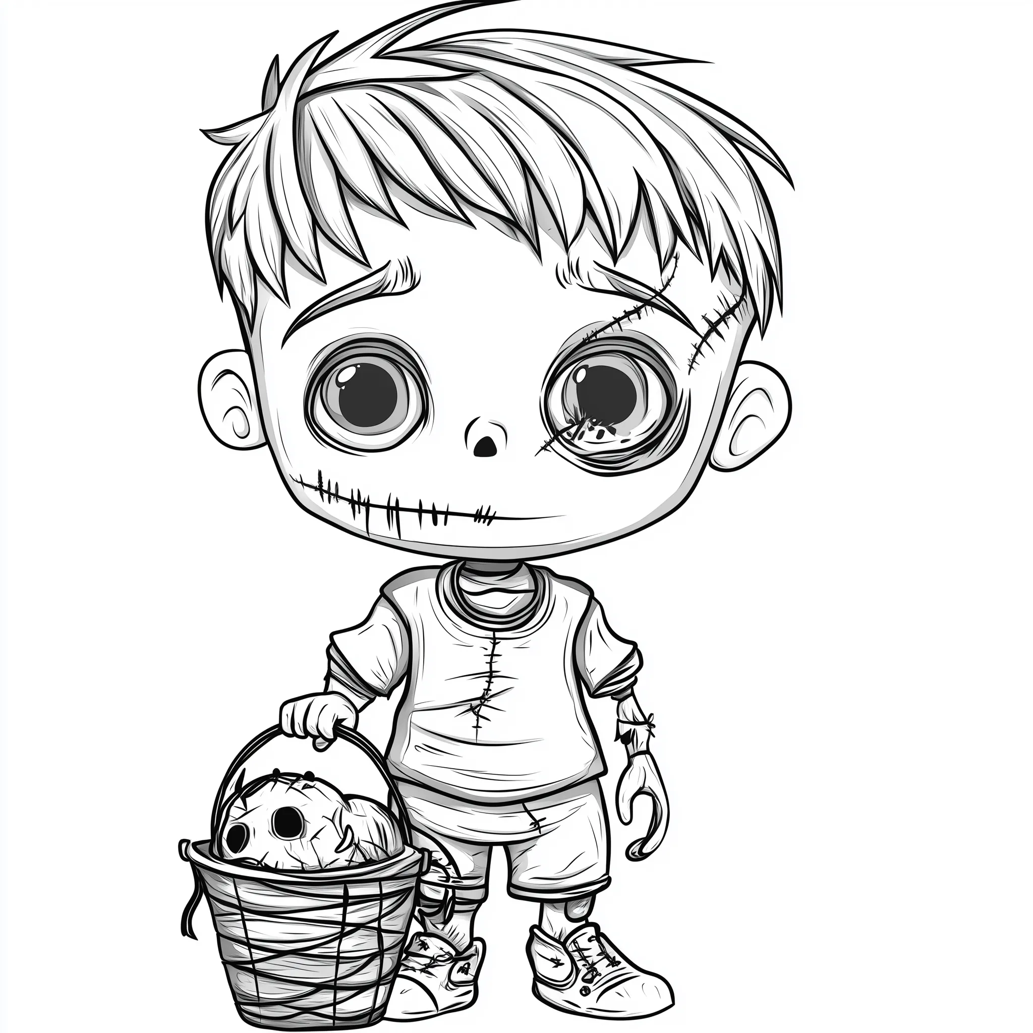 coloriage Zombie a imprimer gratuitement