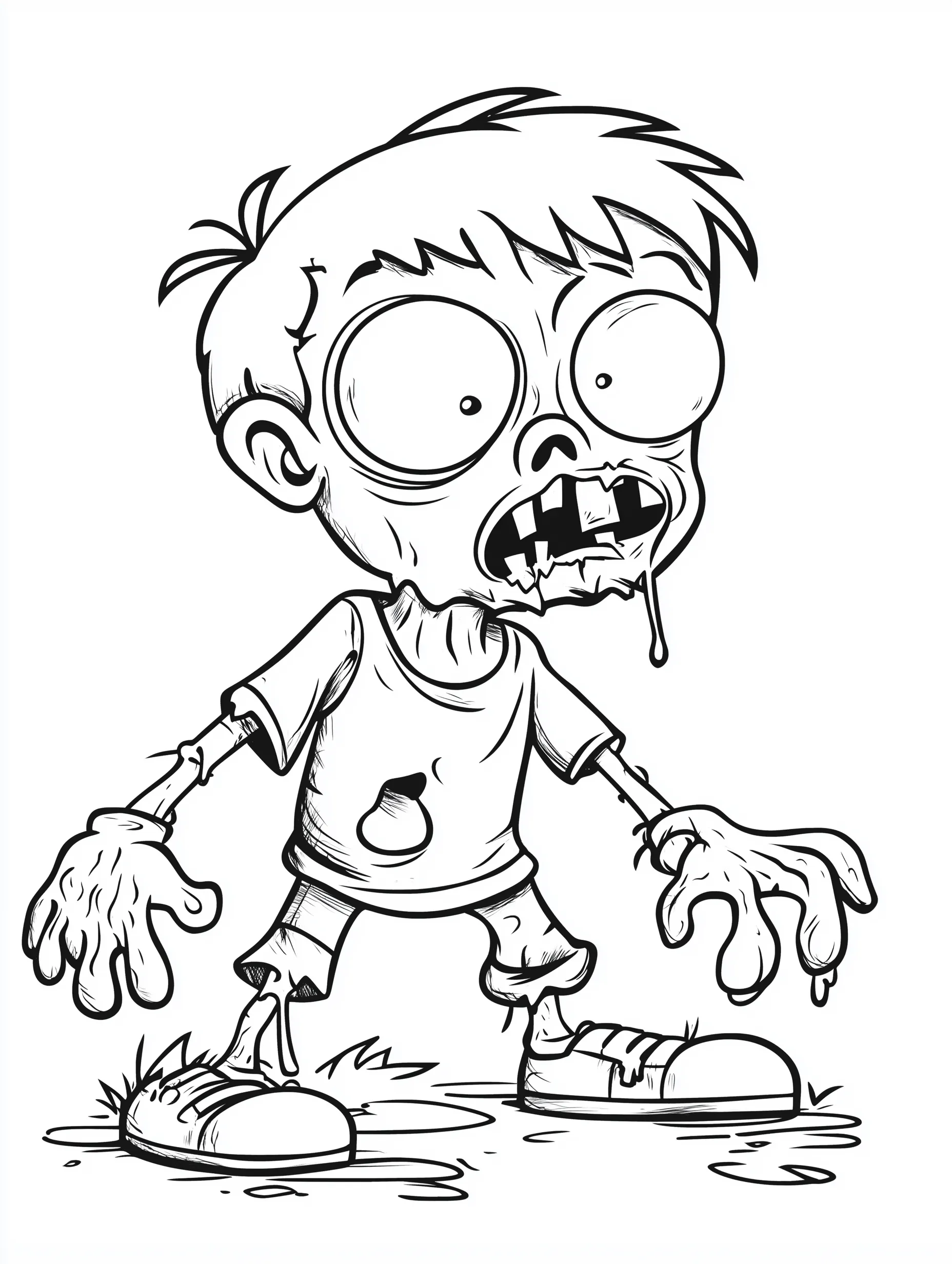 coloriage Zombie pour enfants 2