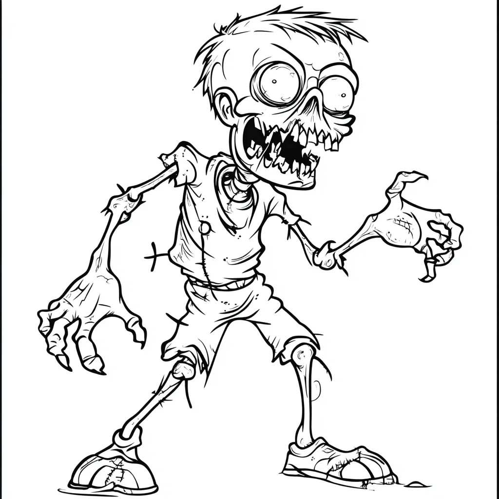 imprimer coloriage Zombie 1