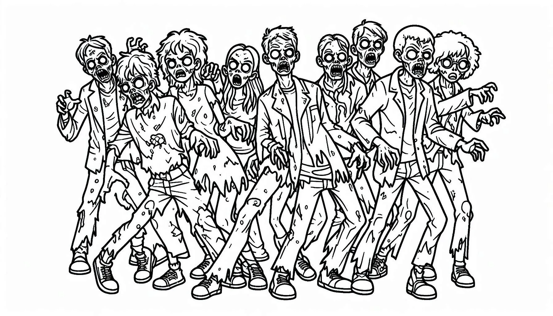 coloriage Zombie à imprimer 2