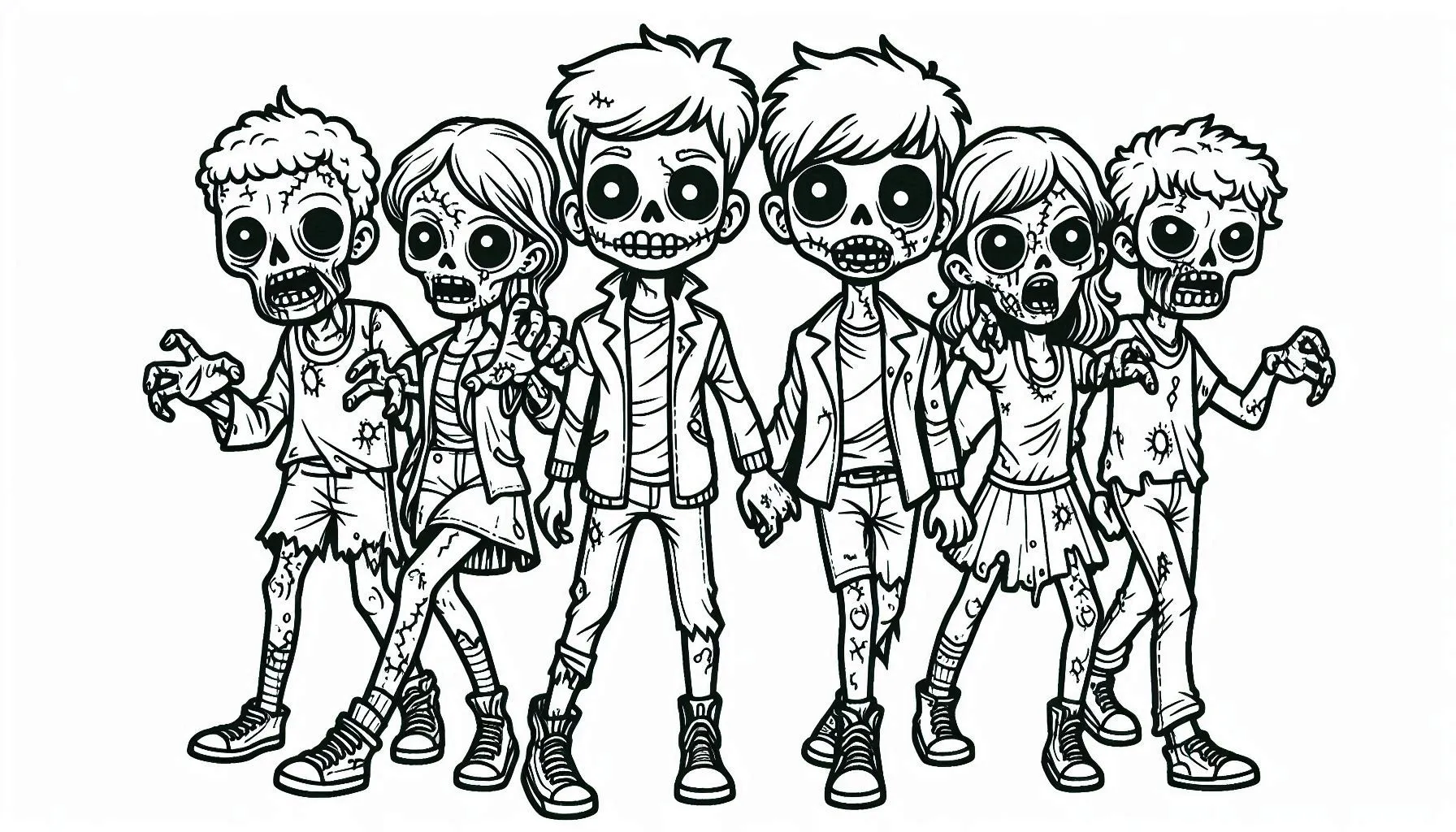 coloriage Zombie et dessin a imprimer