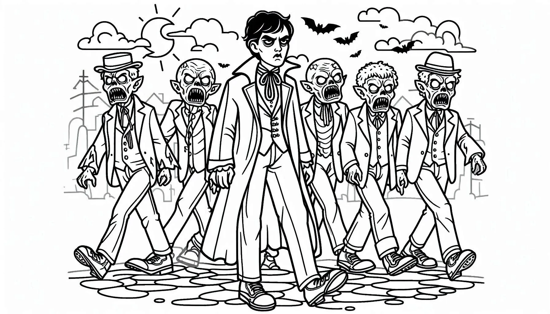 coloriage Zombie et découpage à imprimer