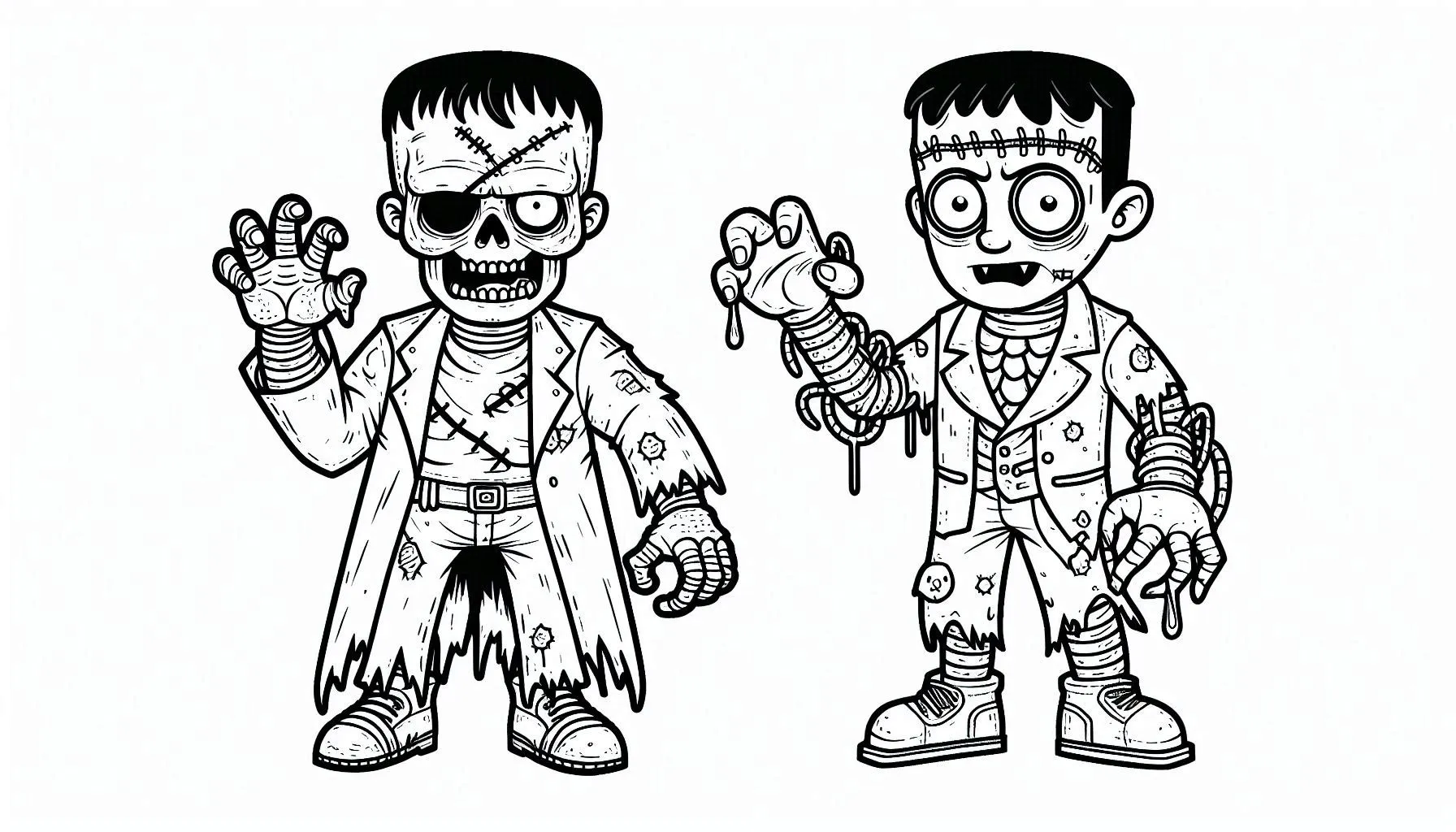 coloriage Zombie gratuit