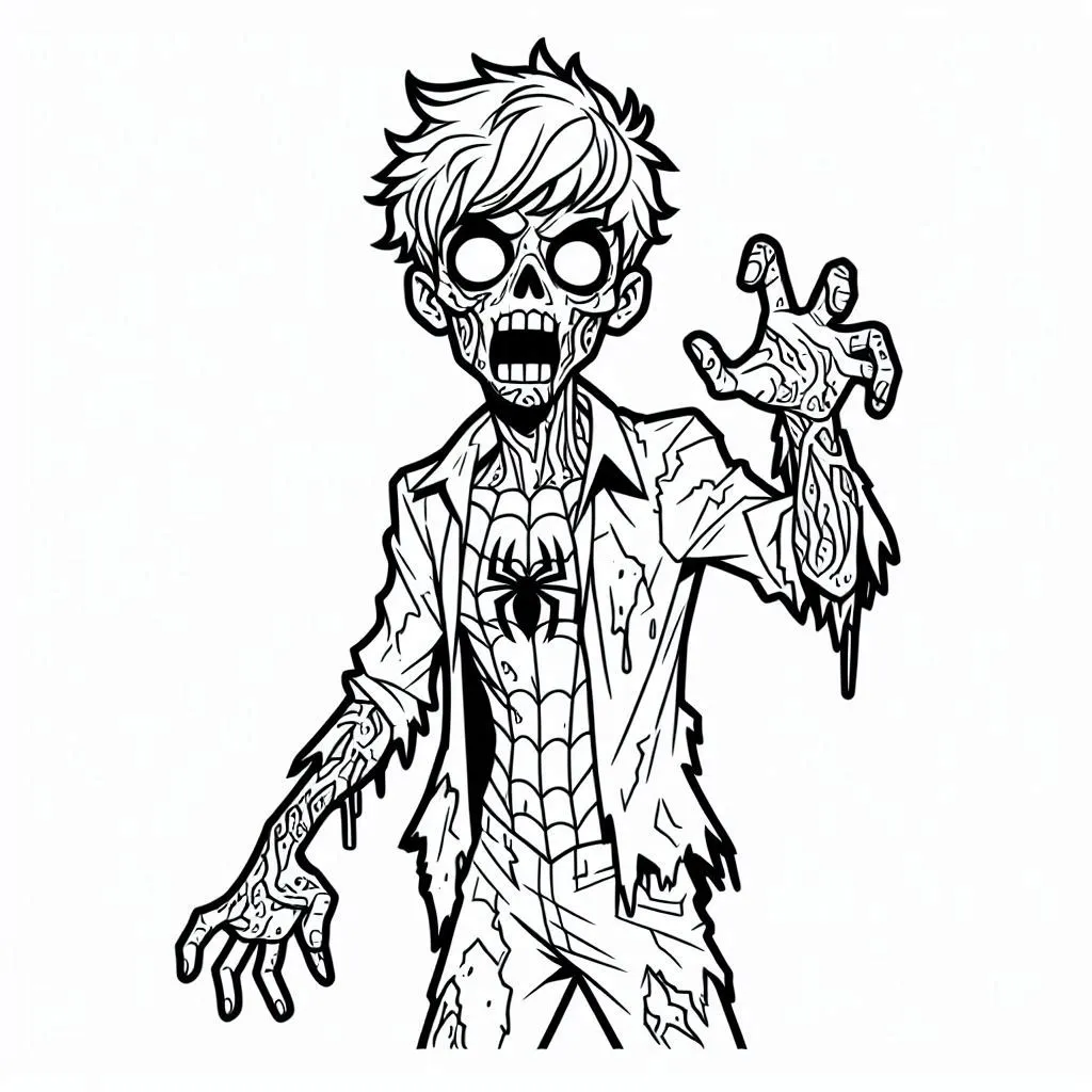 coloriage Zombie a colorier en ligne