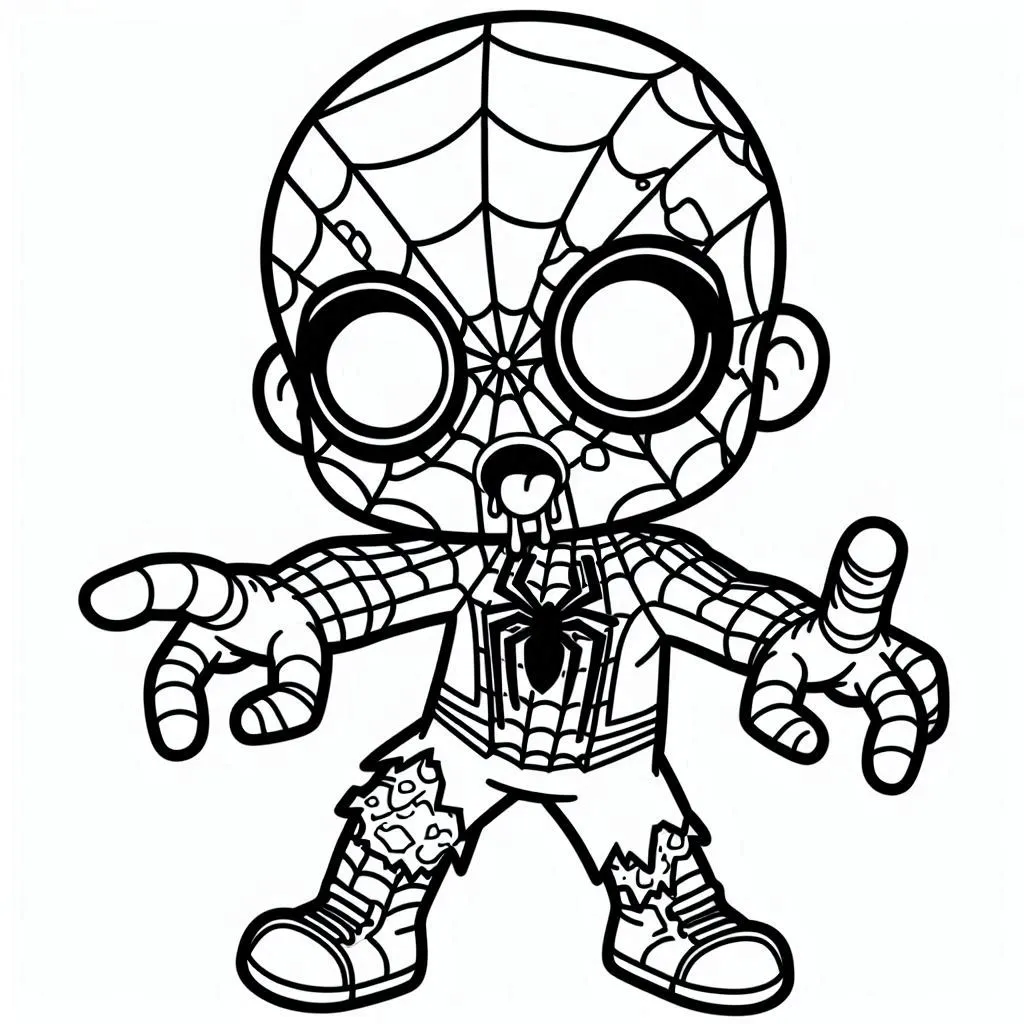 coloriage Zombie et decoupage a imprimer gratuit