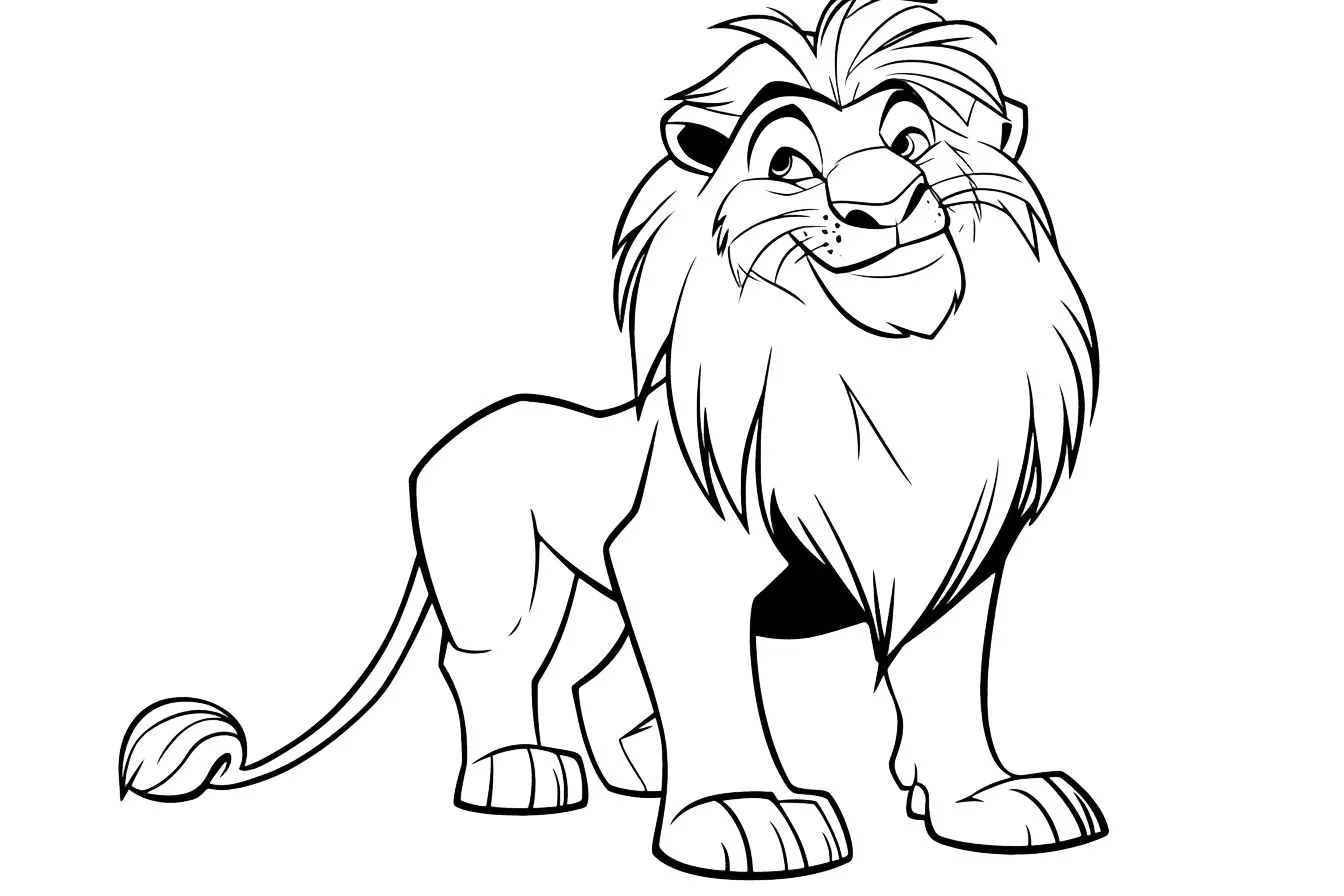 coloriage Roi Lion à imprimer gratuit