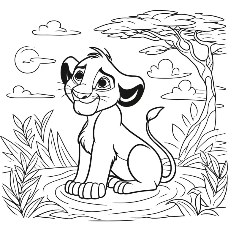 Coloriage Roi Lion
