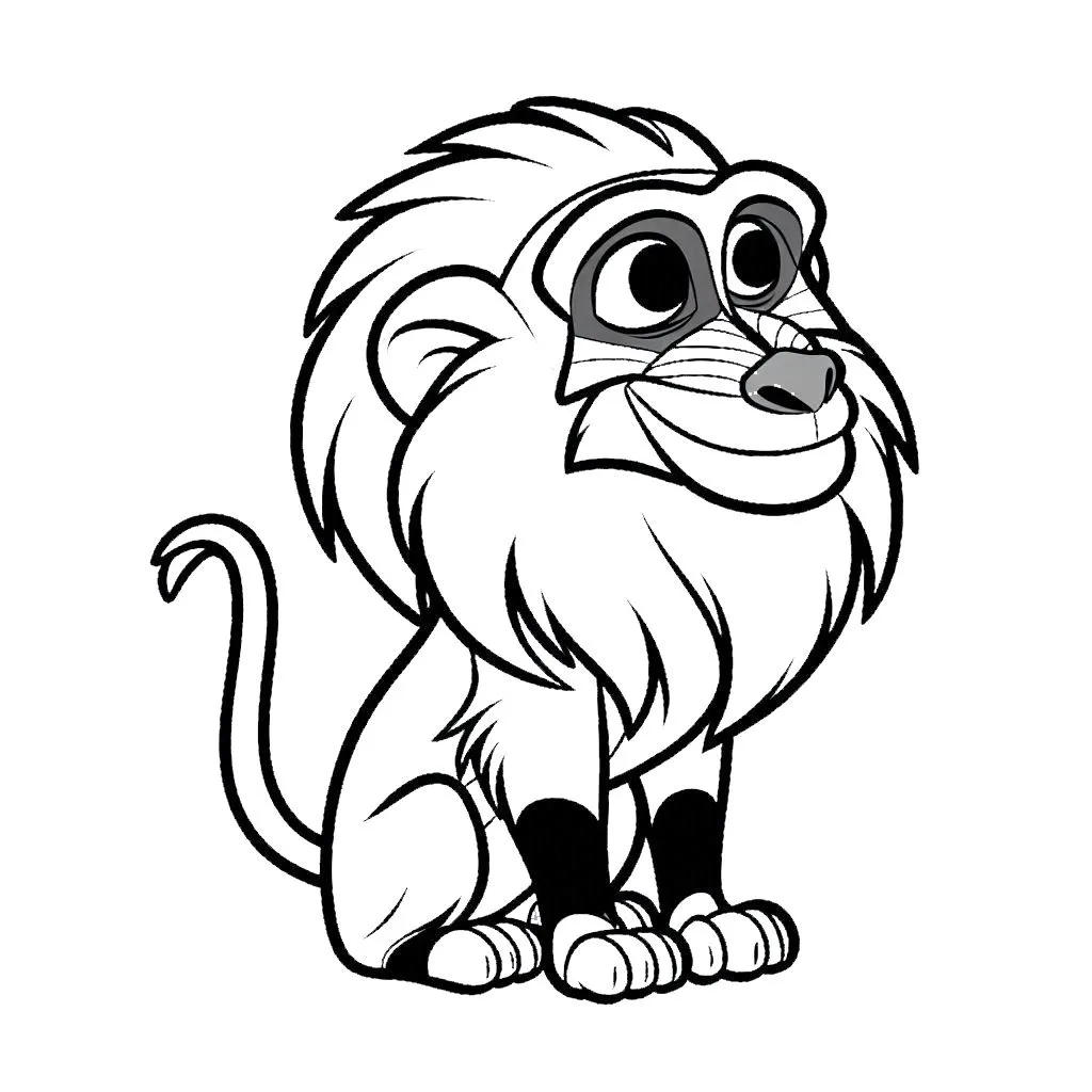 coloriage Roi Lion gratuit à imprimer