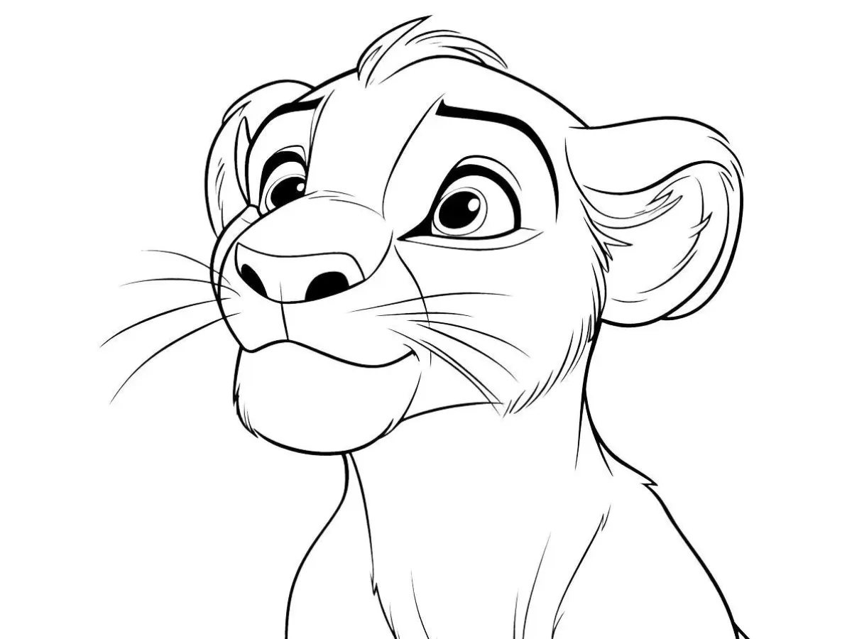 coloriage Roi Lion et decoupage a imprimer gratuit