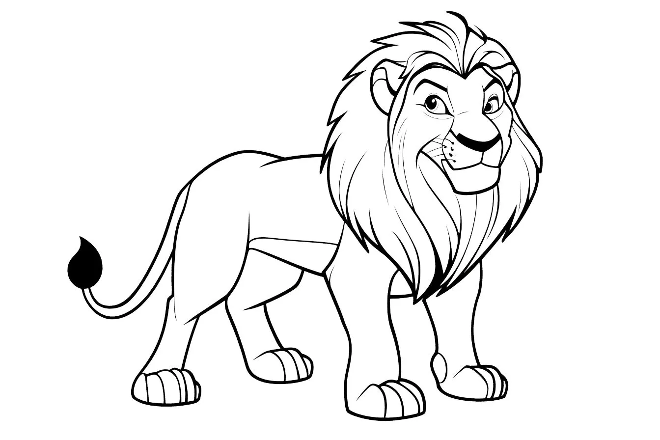 coloriage Roi Lion à imprimer gratuitement 1