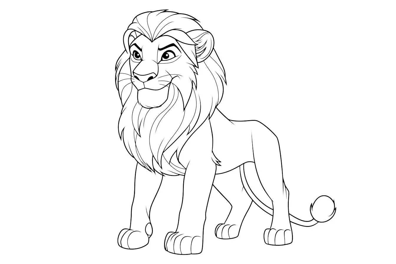 coloriage Roi Lion pour primaire