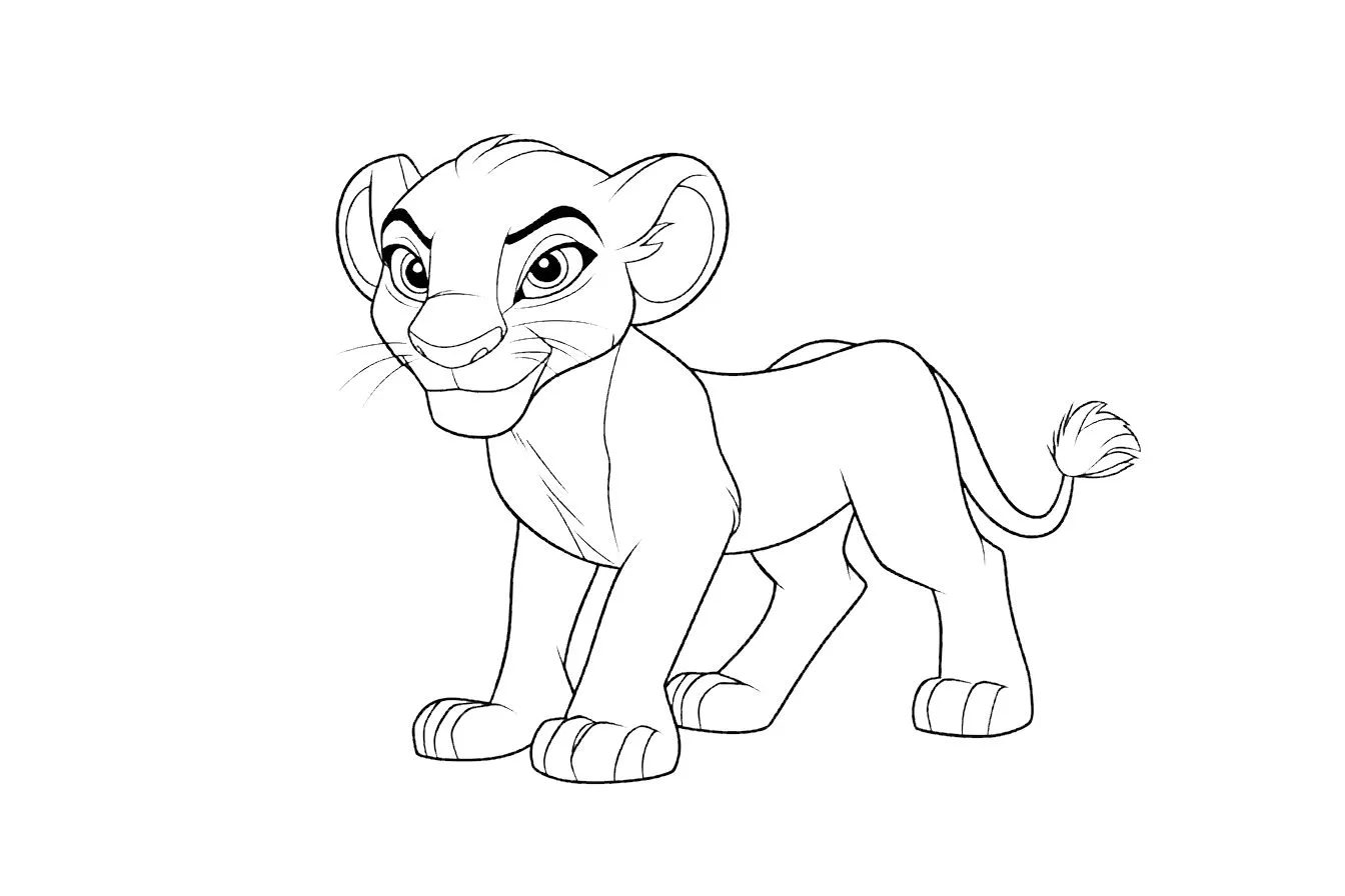 coloriage Roi Lion a dessiner en ligne 1