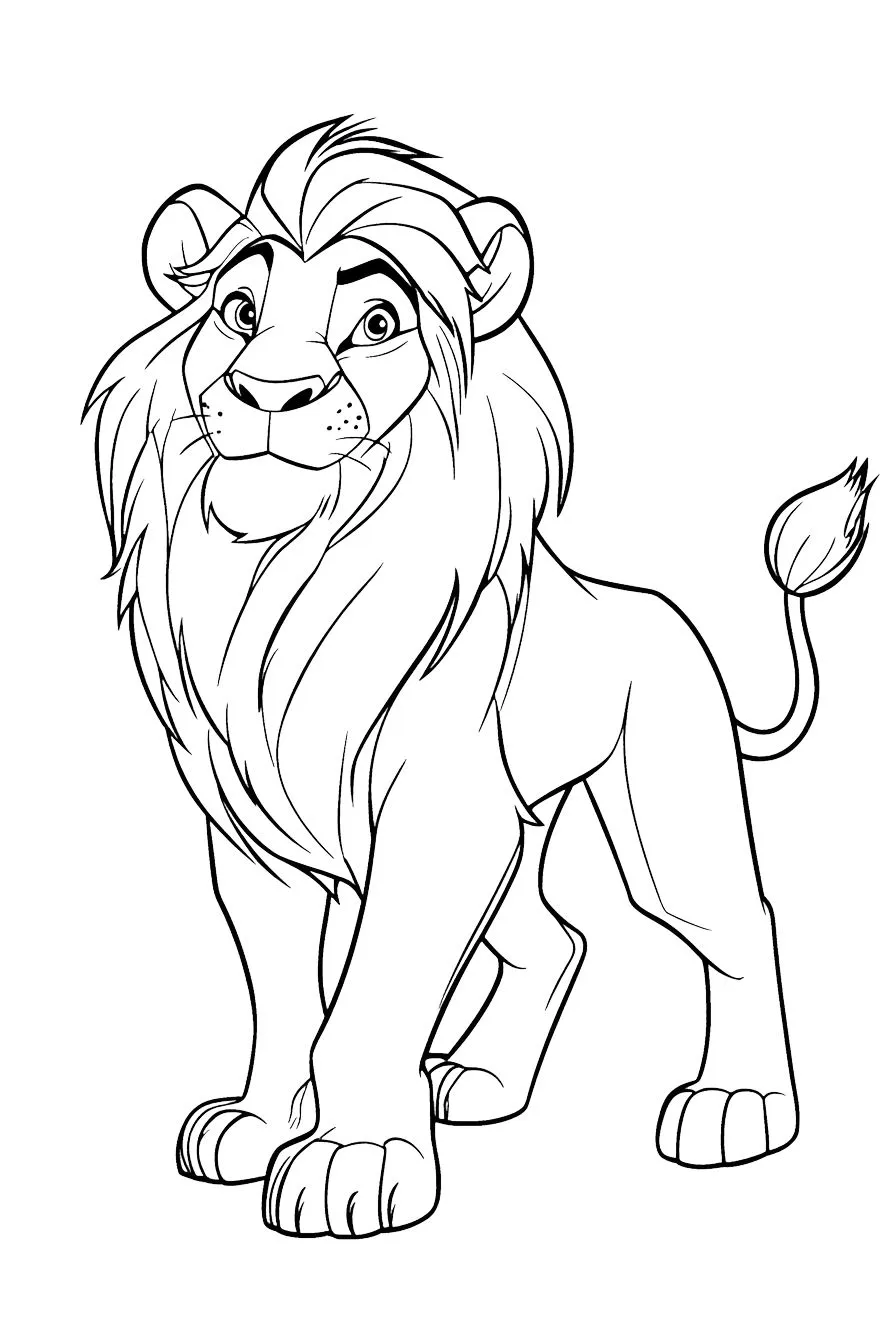 imprimer coloriage Roi Lion