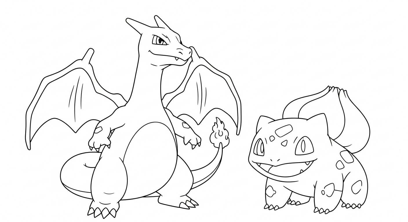 coloriage Dracaufeu update à imprimer pdf gratuit