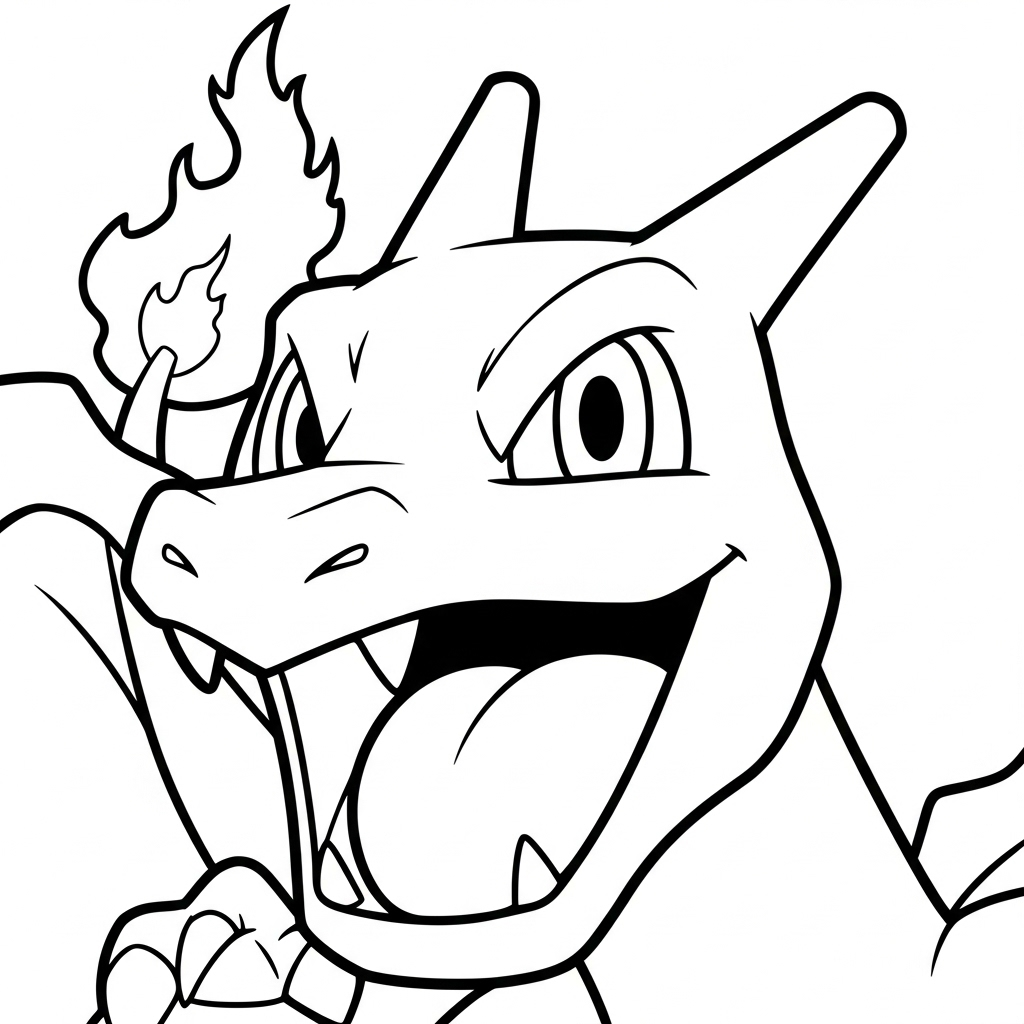 coloriage Dracaufeu update pour enfant a imprimer gratuit
