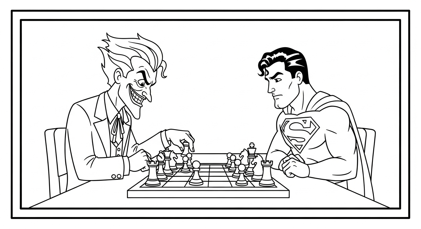 coloriage Joker updated à imprimer pour enfant de 3 ans